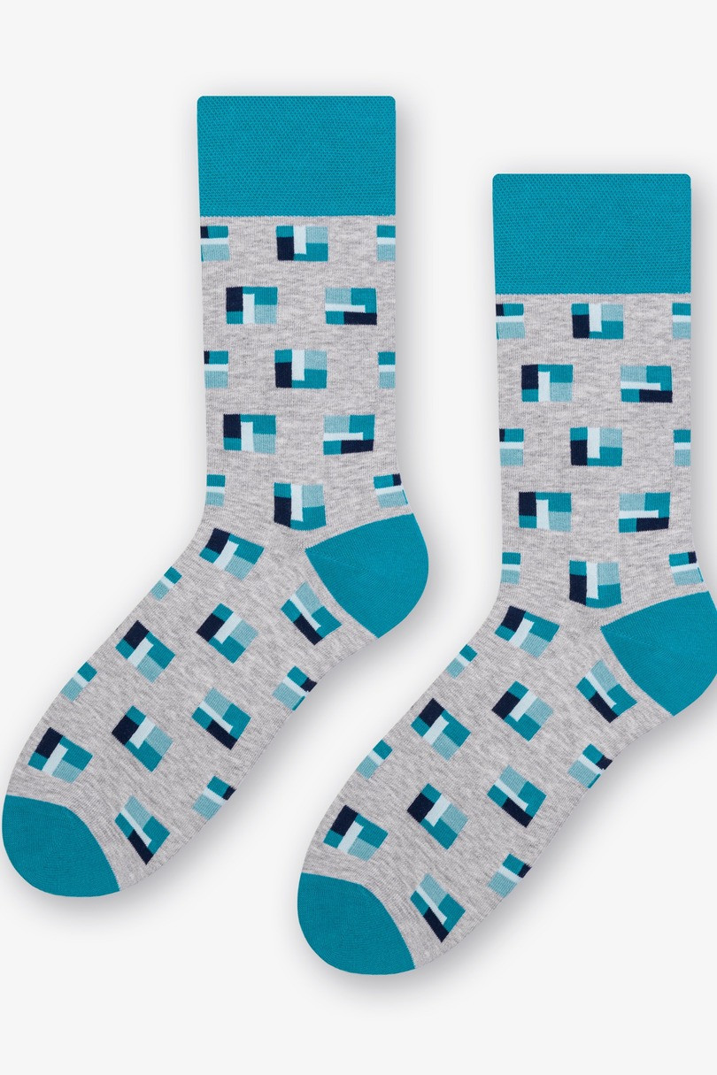 Pánské ponožky MORE 051 M.J.GREY/BLOCKS 43-46