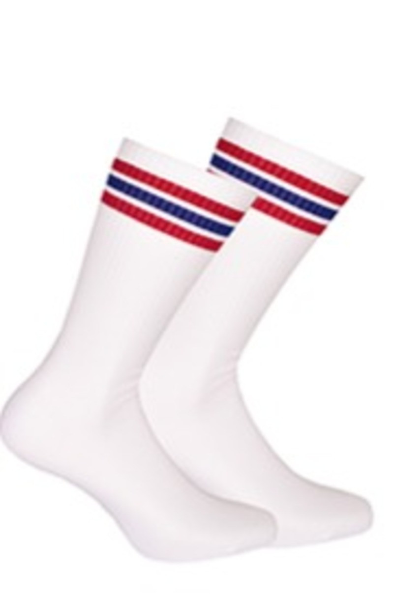 Ponožky pro mládež W.966 bíločervený 39/41