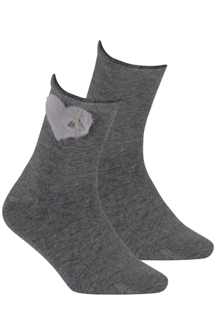 Dámské ponožky s aplikací Grey UNI