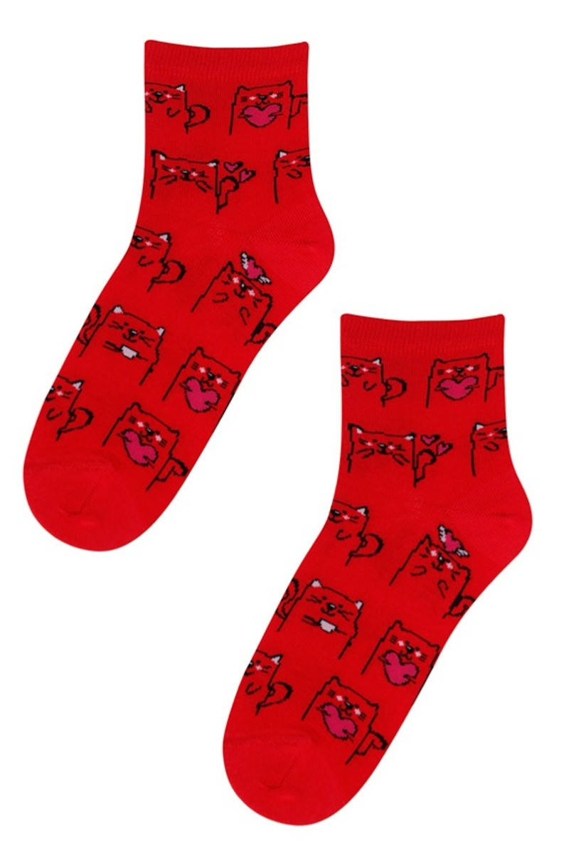 Dámské vzorované ponožky PERFECT WOMAN Červená 39/41