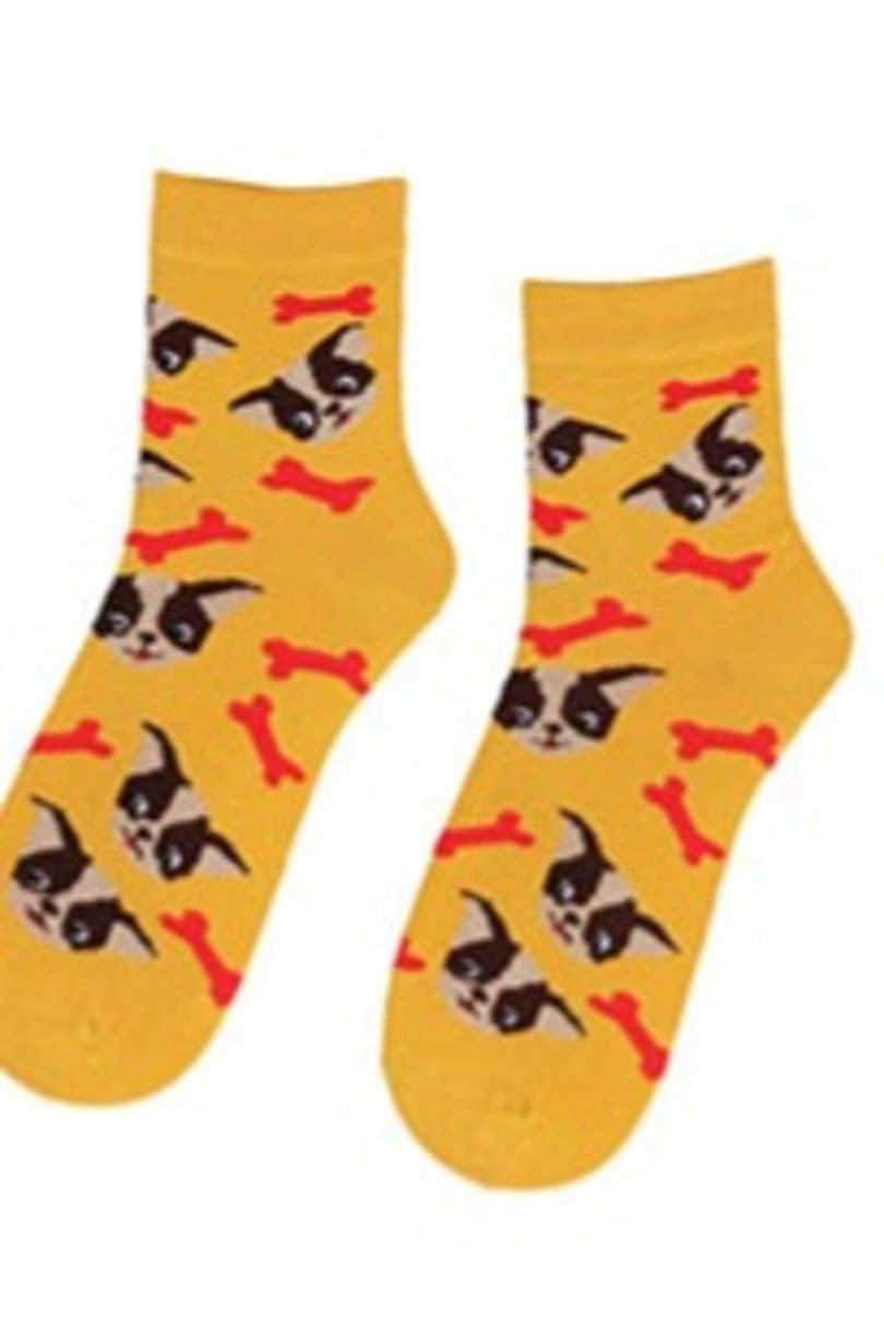 Dámské vzorované ponožky PERFECT WOMAN Žlutá 39/41