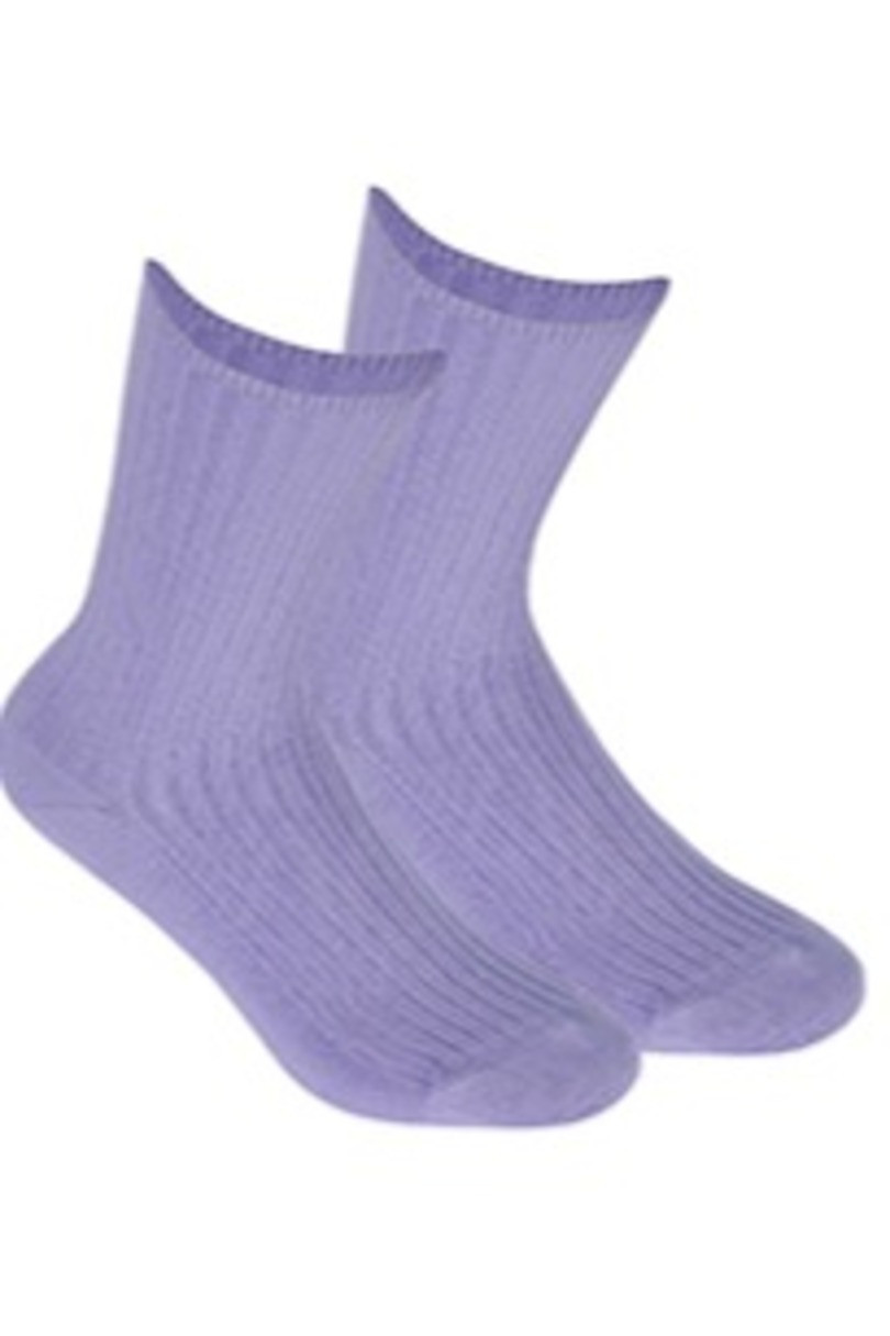 Netlačící dámské žebrované ponožky W.997 Milka UNI