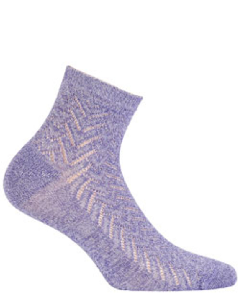 Dámské ponožky s lesklou přízí fialová UNI