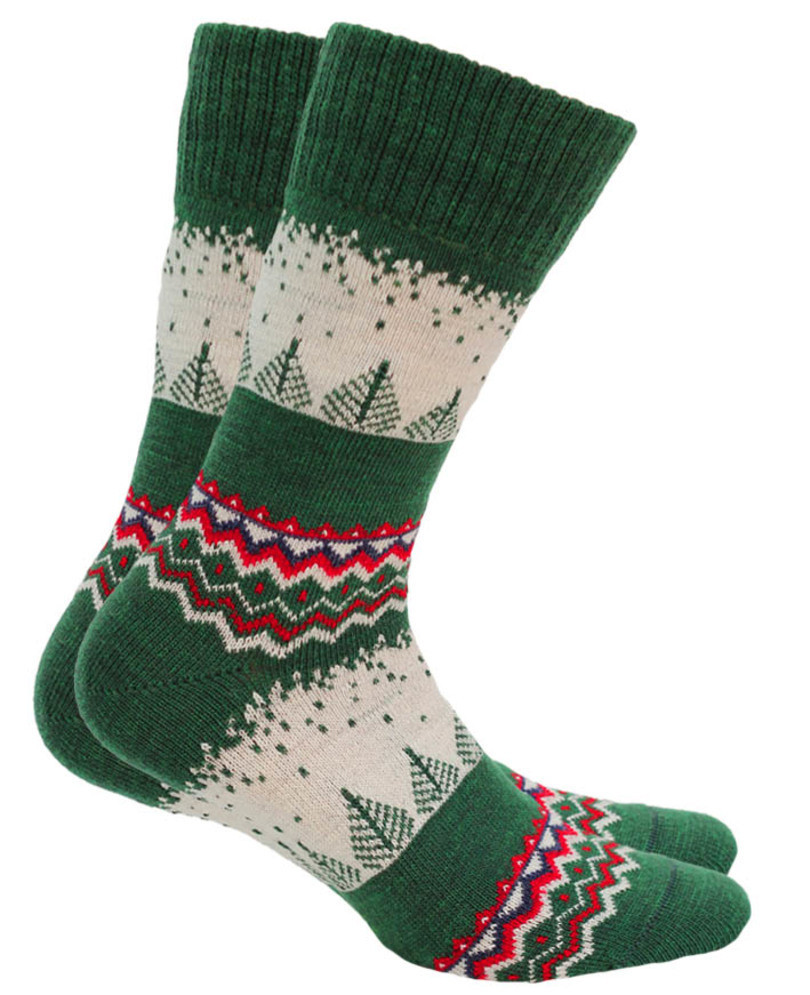 Dámské ponožky AKRYL/VLNA zelená UNI