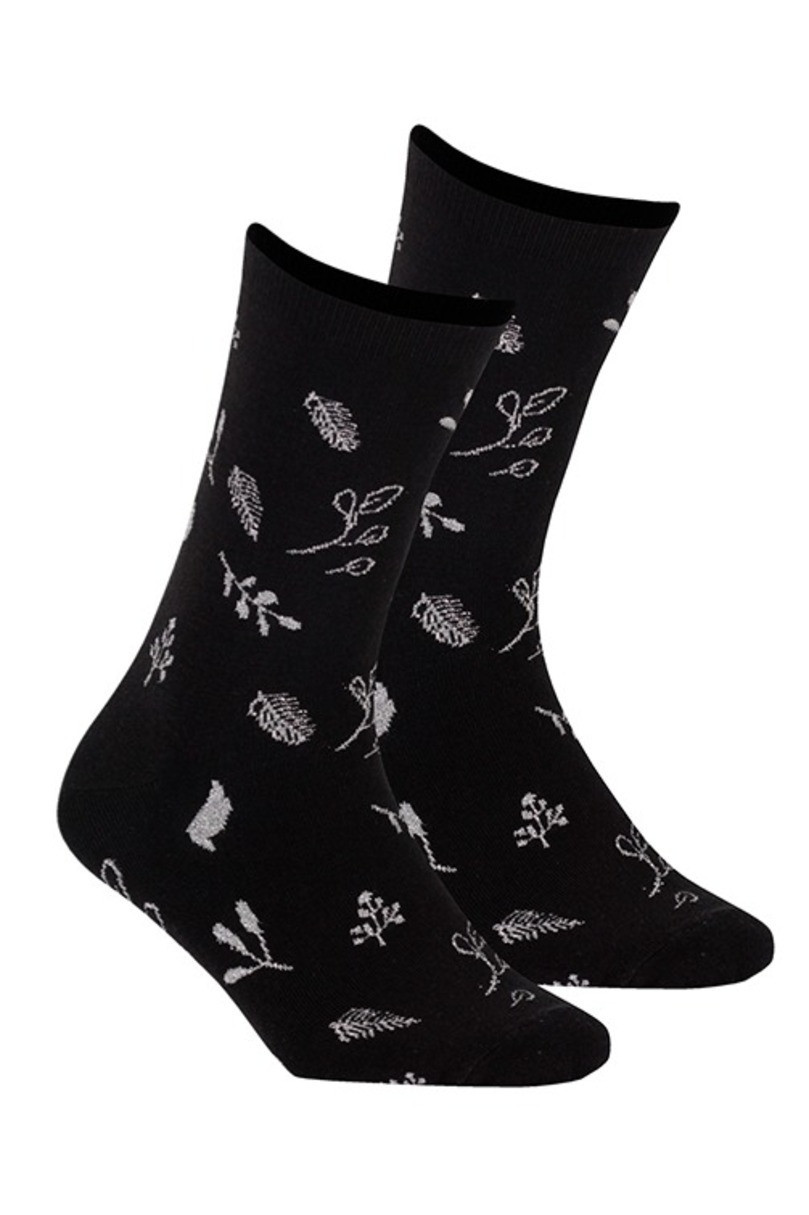 Dámské vzorované ponožky MIYABI černá UNI