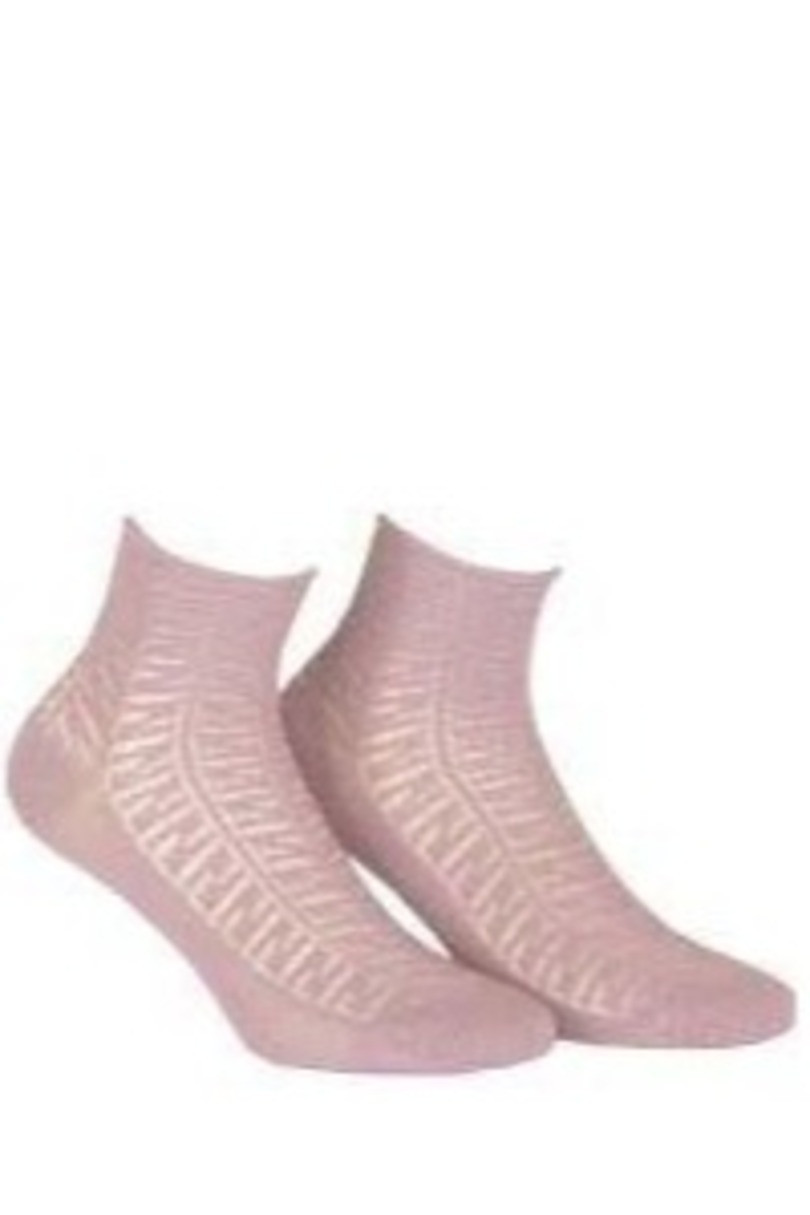 Ažurové dámské ponožky rosé UNI