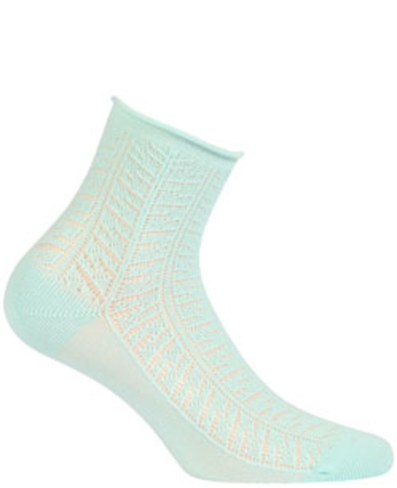 Ažurové dámské ponožky aqua UNI