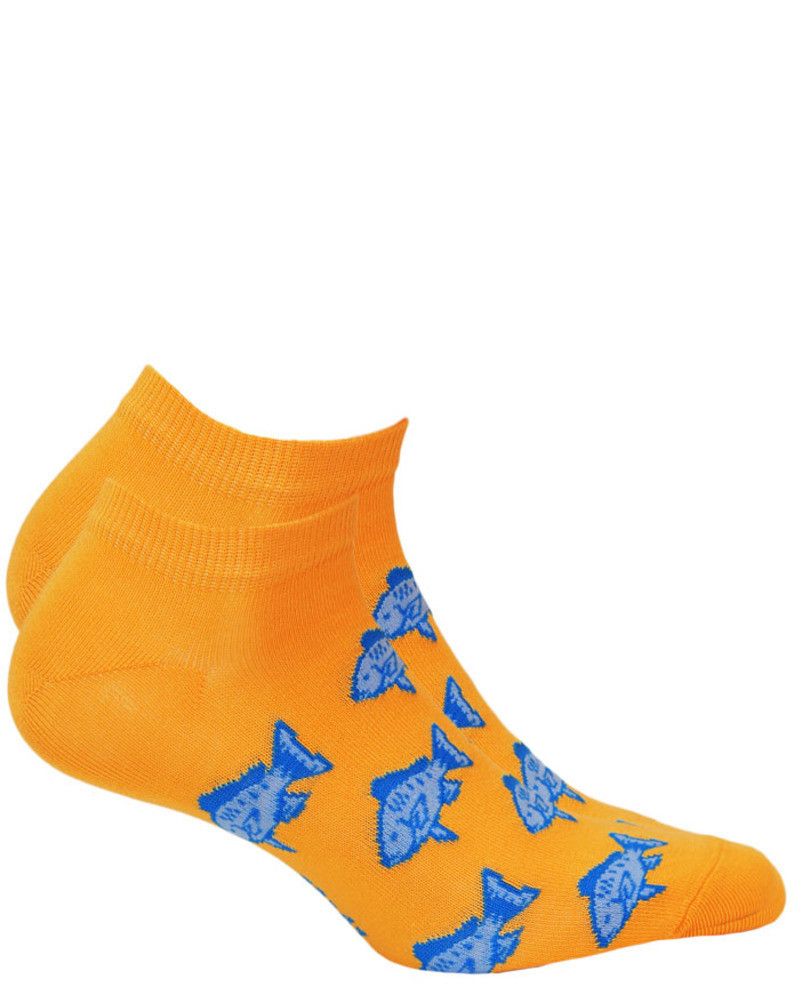 Pánské kotníkové ponožky CASUAL oranžová 42-44