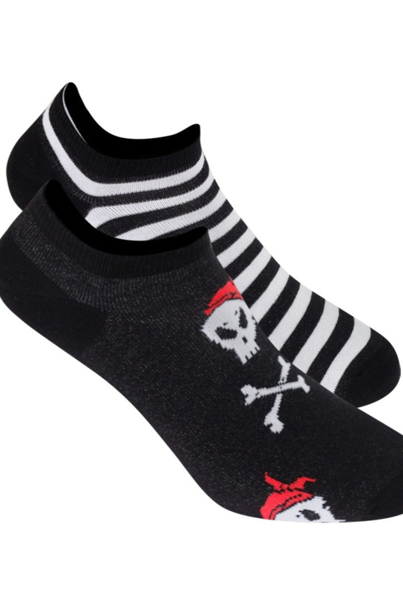 Vzorované ponožky FUNKY černá 30-34