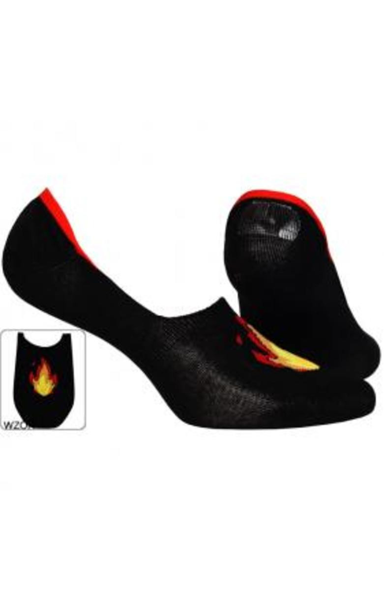 Pánské vzorované ponožky se silikonem černá 39-42