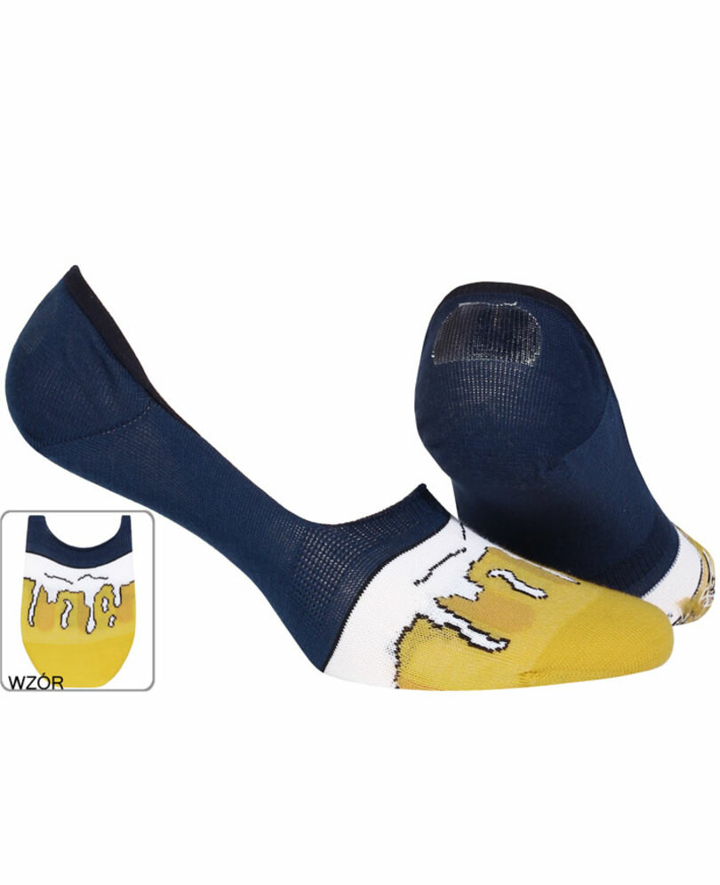 Pánské vzorované ponožky se silikonem Námořnictvo 39-42