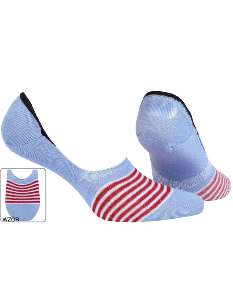 Pánské vzorované ponožky se silikonem Modrá 43-46