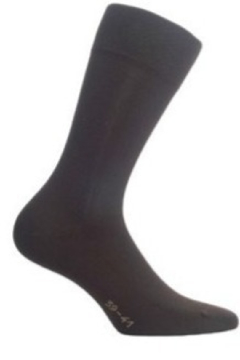 Hladké pánské ponožky ELEGANT hnědá 39-41