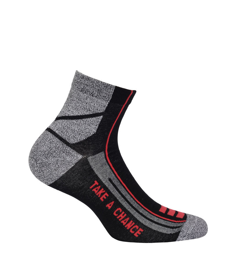 Pánské vzorované ponožky SPORT černá 44-46