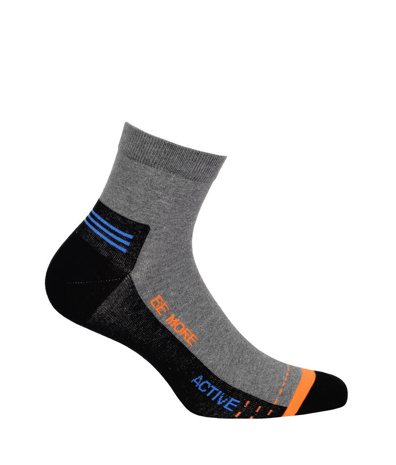 Pánské vzorované ponožky SPORT hnědé uhlí 38-40