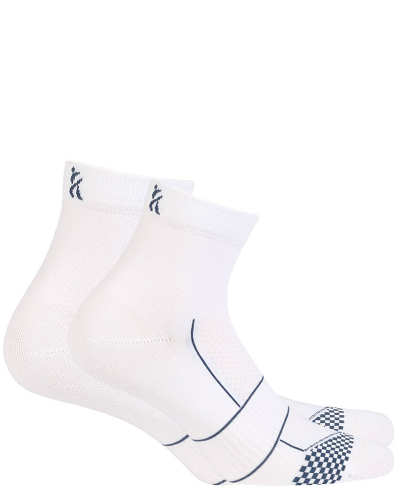 Pánské vzorované kotníkové ponožky bílá 42-44