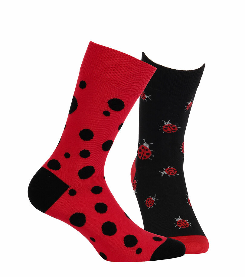 Vzorované ponožky FUNKY červená 30-34