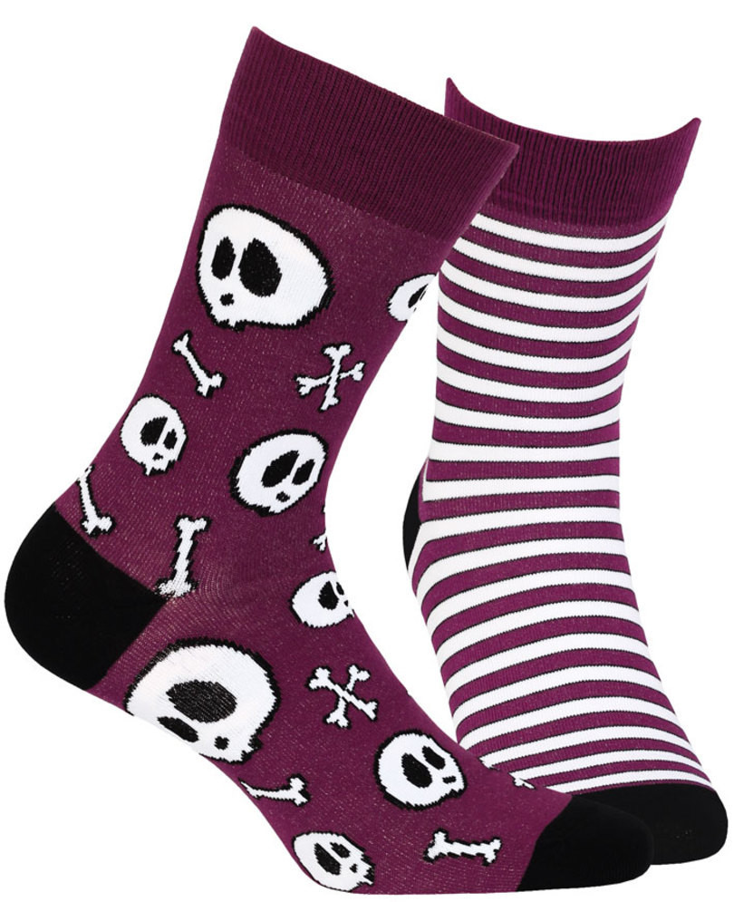 Vzorované ponožky FUNKY fialová 30-34