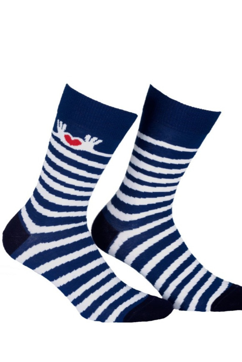 Vzorované pánské ponožky PERFECT MAN-CASUAL Námořnictvo 42-44