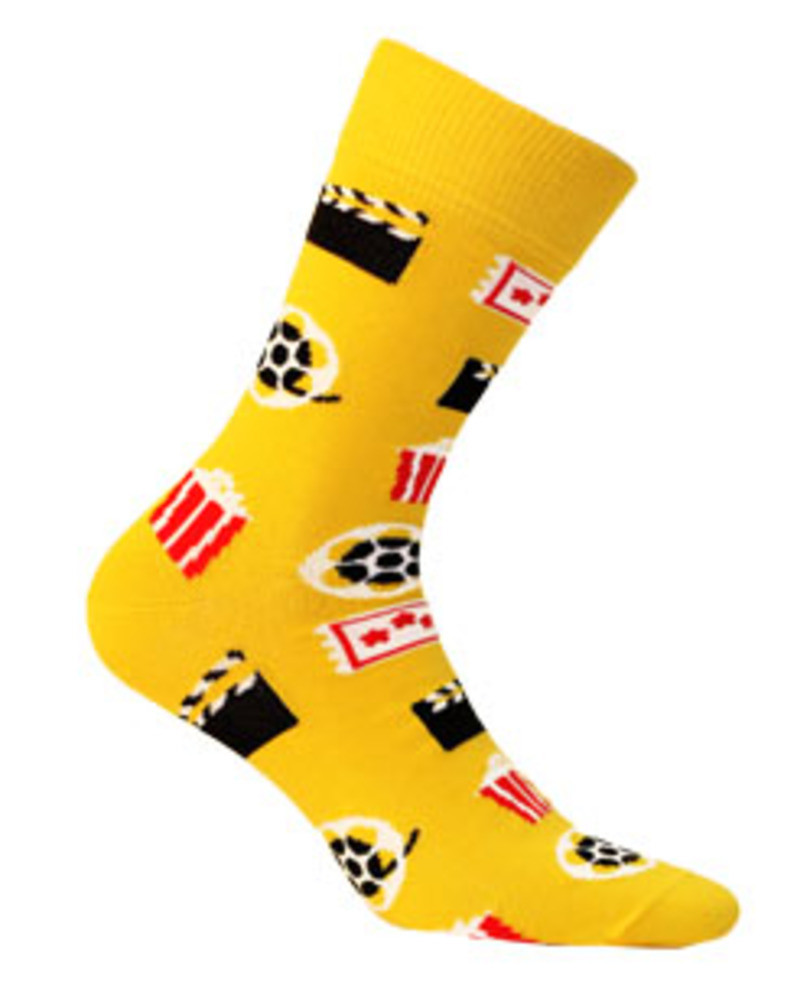 Vzorované pánské ponožky PERFECT MAN-CASUAL žlutá 39-41