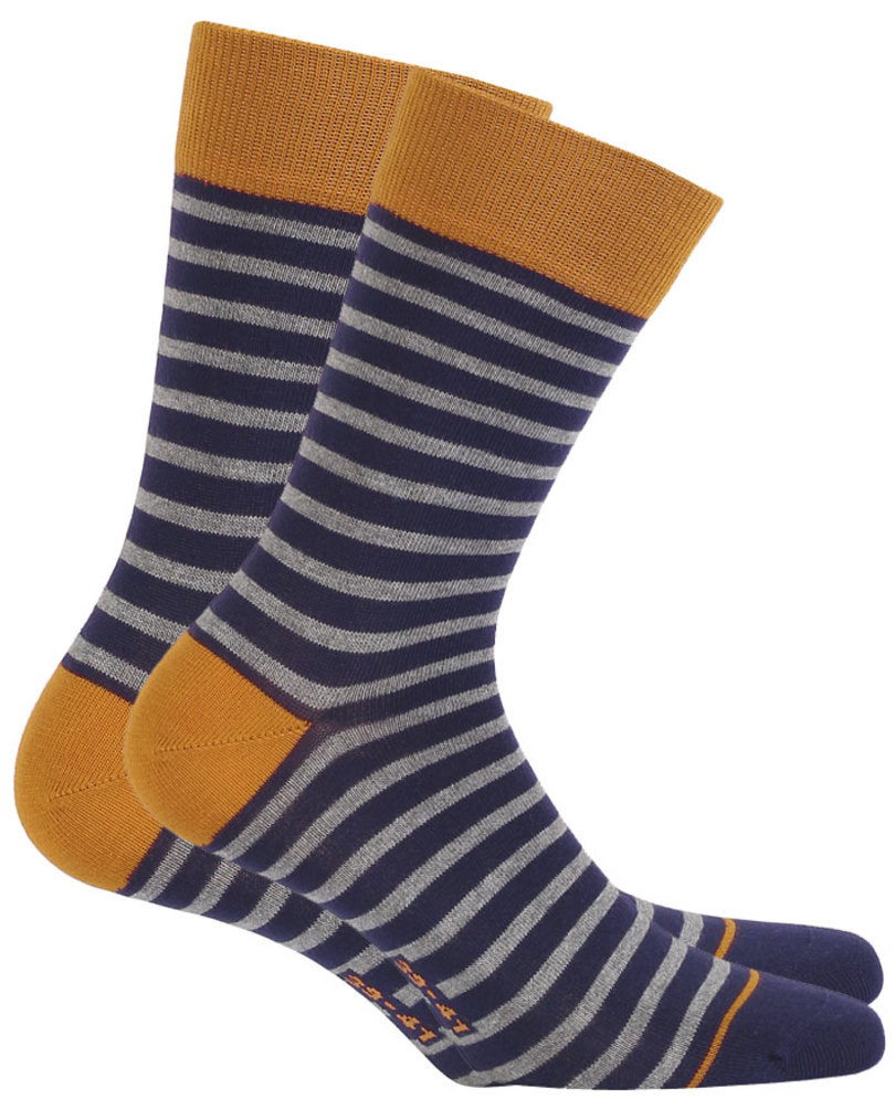 Vzorované pánské ponožky PERFECT MAN-CASUAL Námořnictvo 39-41