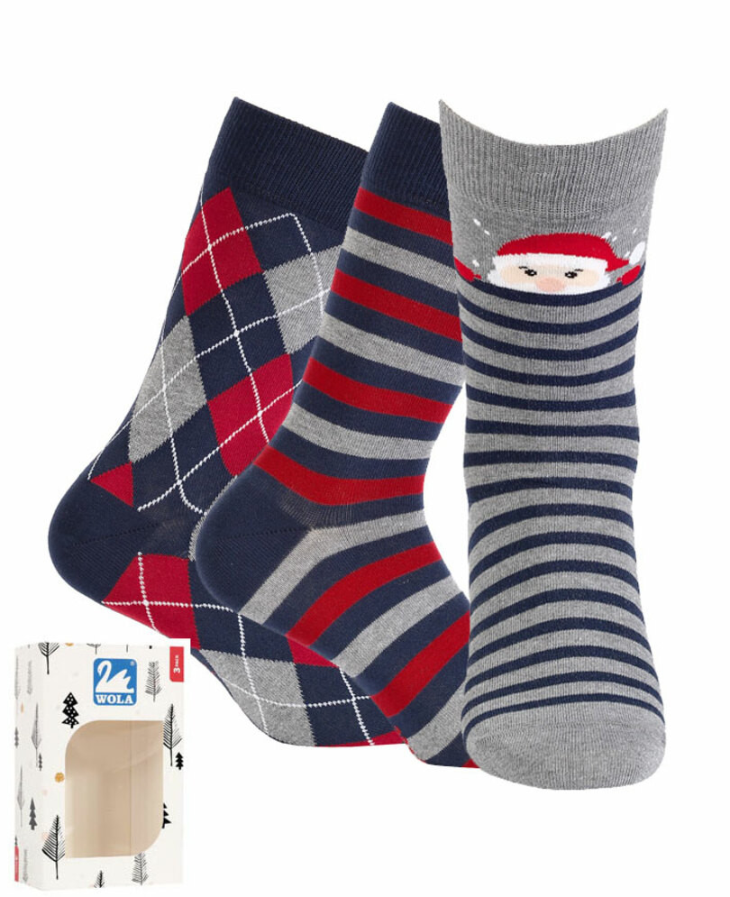 Pánské sváteční vánoční vzorované ponožky 3PP Námořnictvo 39-41
