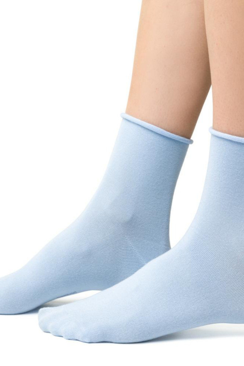 Dámské netlačící ponožky 125 SVĚTLE MODRÁ 35-37