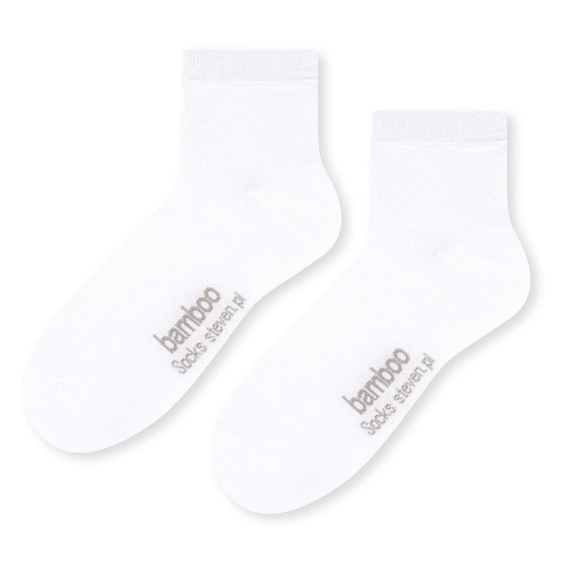 Pánské bambusové ponožky 028 Bílá 44-46