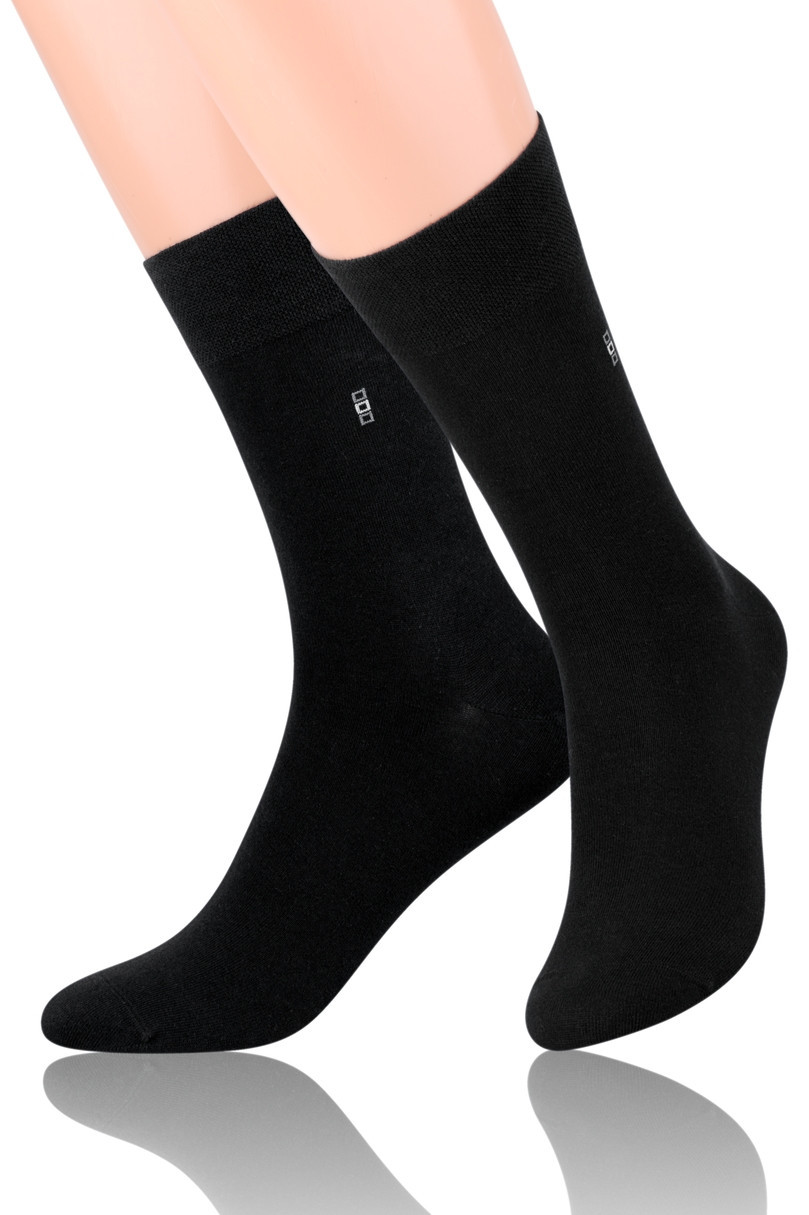Vzorované ponožky k obleku 056 MAX černá 47-50