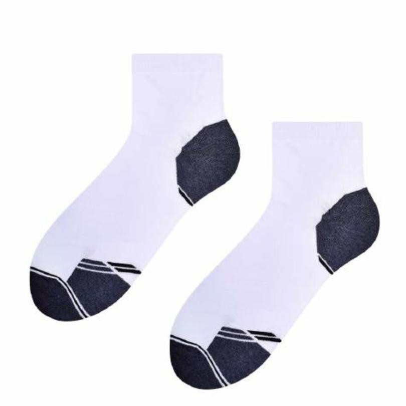 Pánské vzorované ponožky 054 MAX bílá/m.C.šedá 47-50