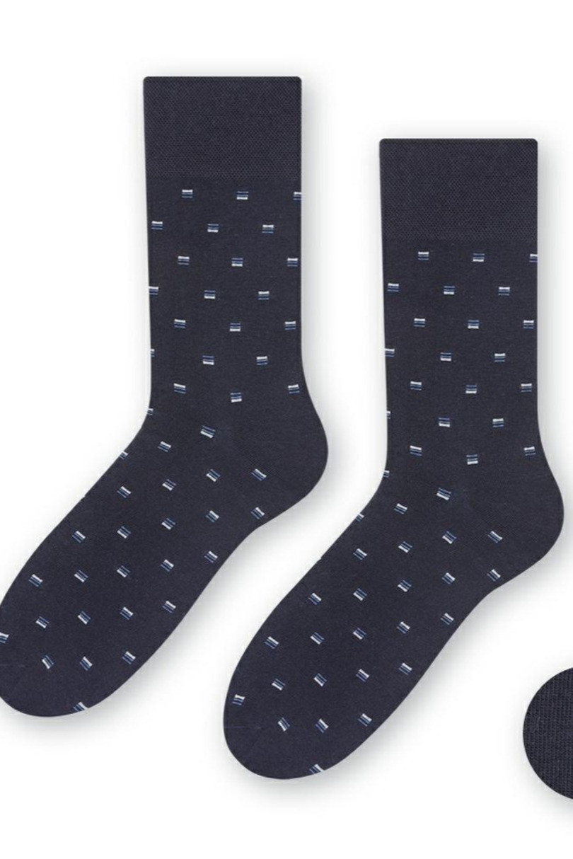 Ponožky k obleku - se vzorem 056 tmavě modrá 47-50