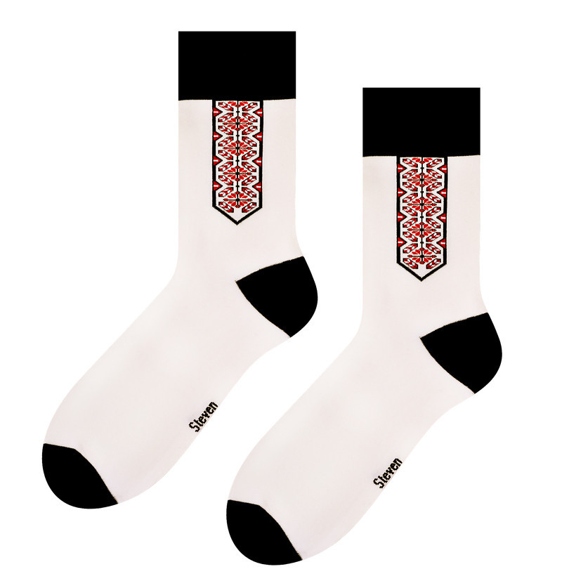 Pánské ponožky FOLK 118 ecru 39-42