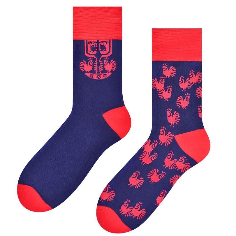 Pánské ponožky FOLK 118 NAVY BLUE/RED 39-42