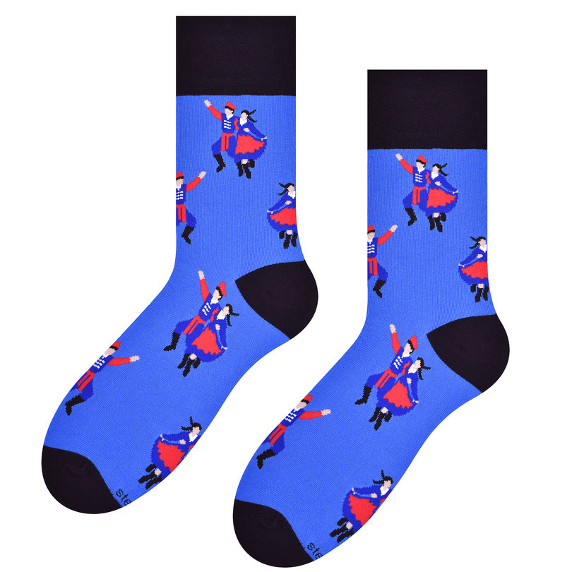 Pánské ponožky FOLK 118 Modrá 43-46