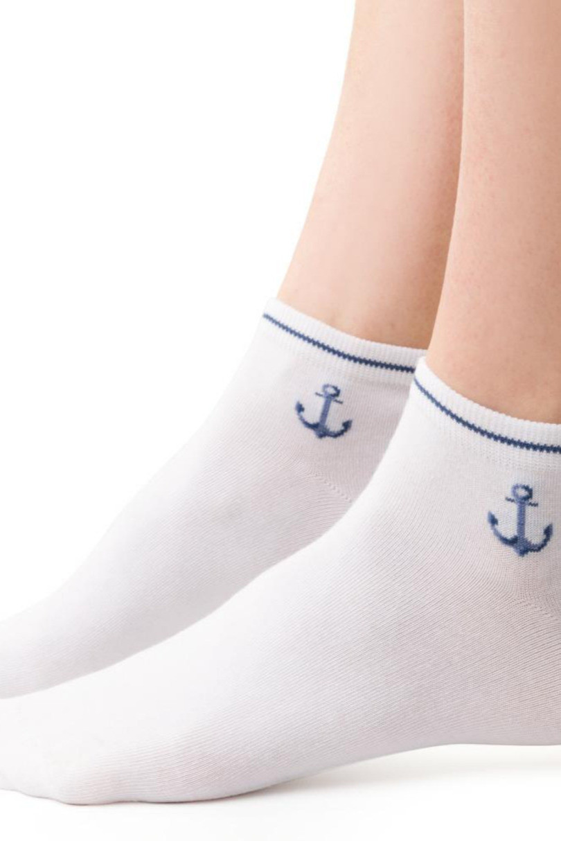 Dámské námořnické ponožky 117 bílá 35-37