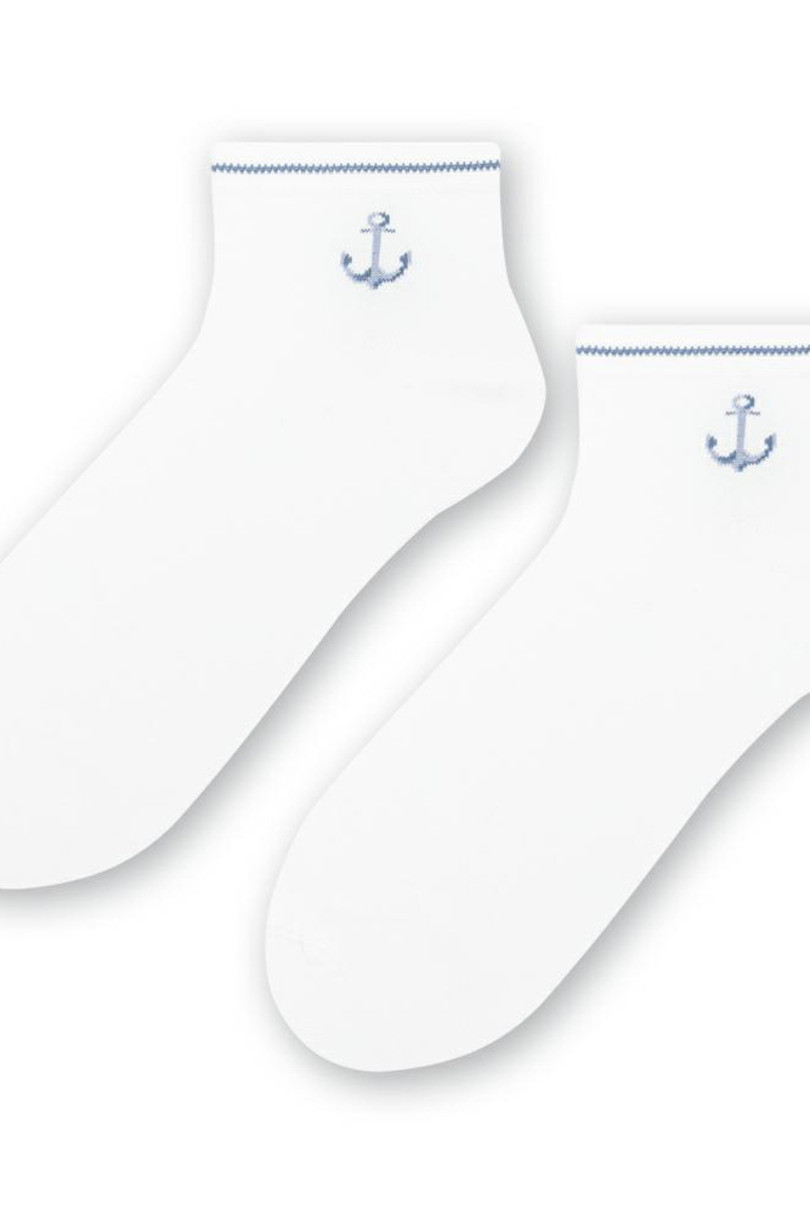 Pánské námořnické ponožky 117 bílá 44-46