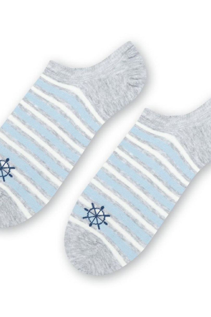 Pánské minimaliské ponožky 117 MELANŽOVÁ SVĚTLE ŠEDÁ 41-43