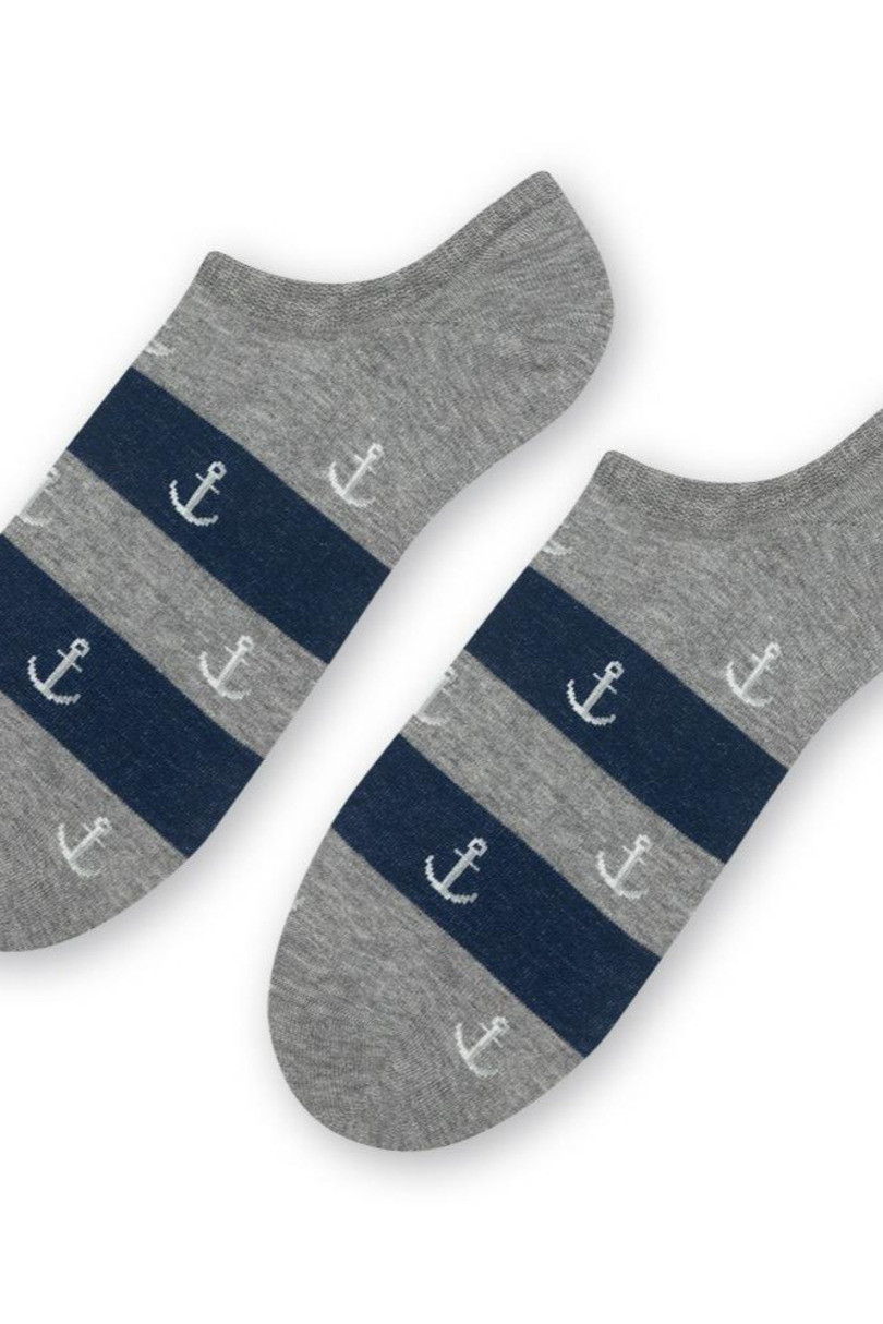 Pánské minimaliské ponožky 117 MELANŽOVĚ ŠEDÁ 41-43