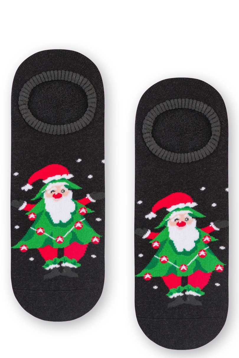 Dámské vánoční ponožky - Froté s ABS 132 M.grafit 38-40
