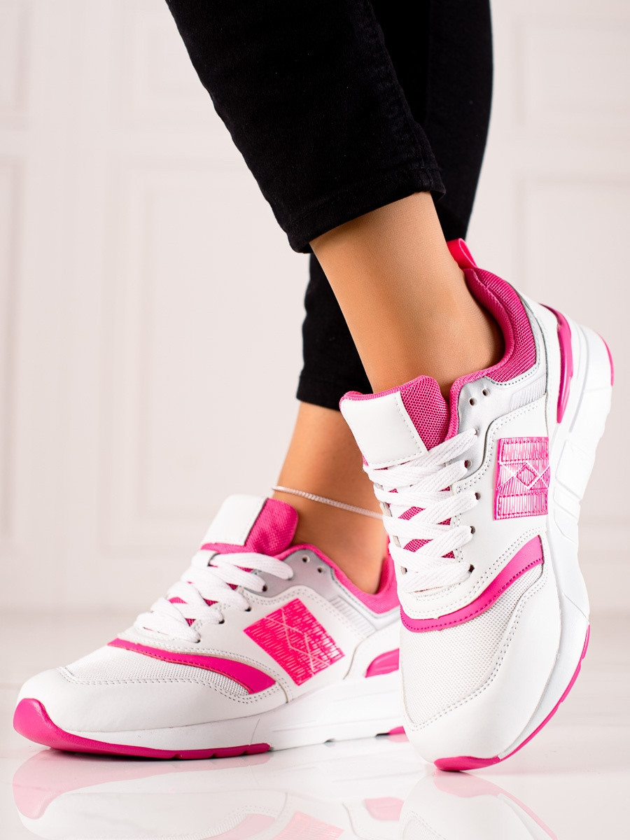 Luxusní dámské růžové tenisky bez podpatku 36