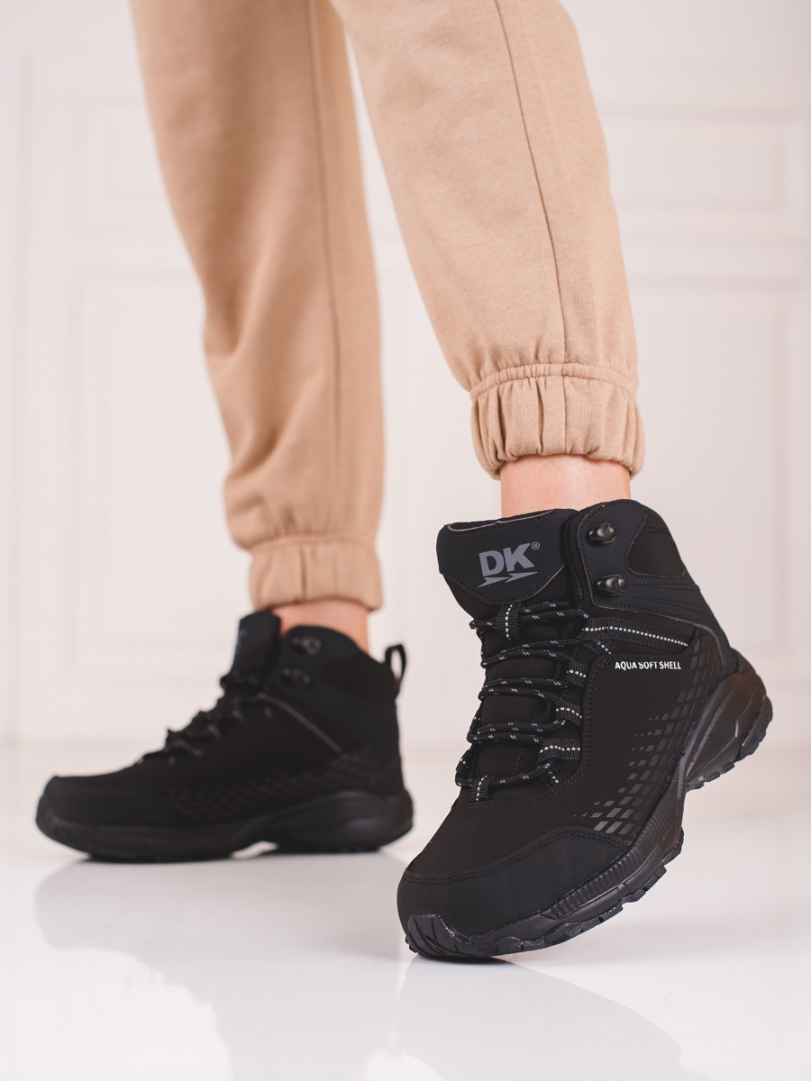 Designové černé dámské trekingové boty bez podpatku 41