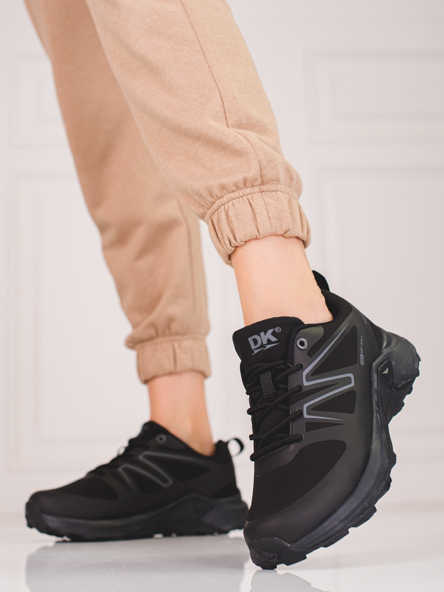 Moderní trekingové boty dámské černé bez podpatku 38