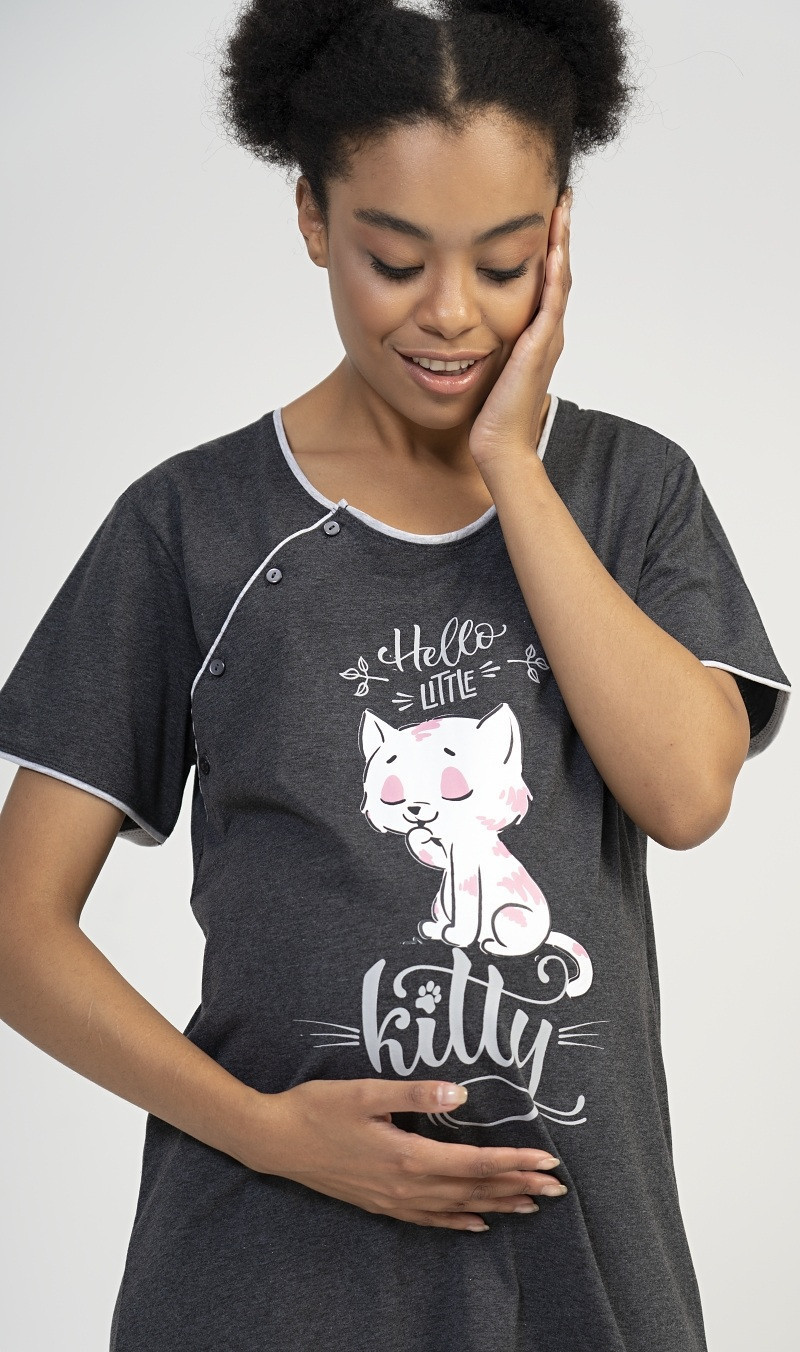 Dámská noční košile mateřská Little cat světle růžová XL