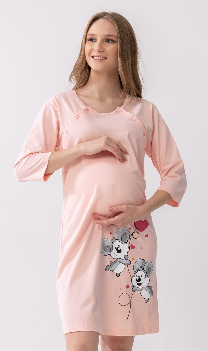 Dámská noční košile mateřská Koaly mentolová XL