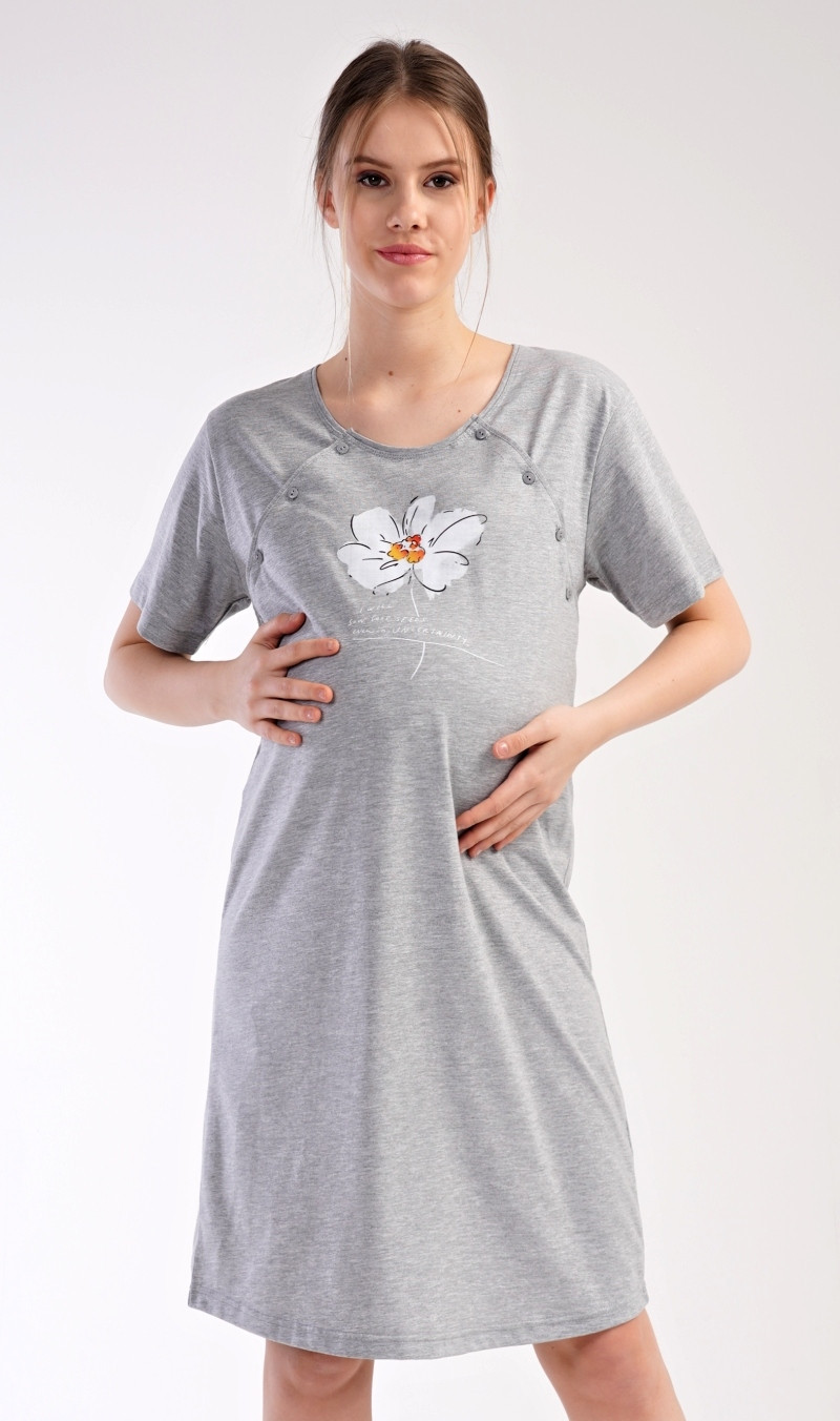 Dámská noční košile mateřská Helena šedá XL