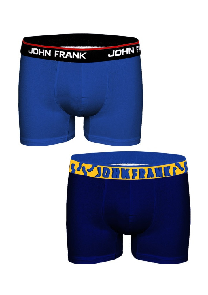 Pánské boxerky John Frank JF2BHYPE04 2 pack Modrá M