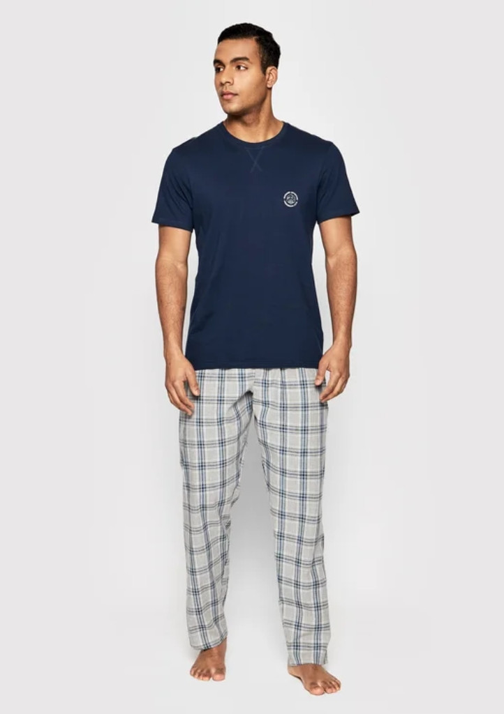 Pánské pyžamo Henderson 39733-59X Tm. modrá M