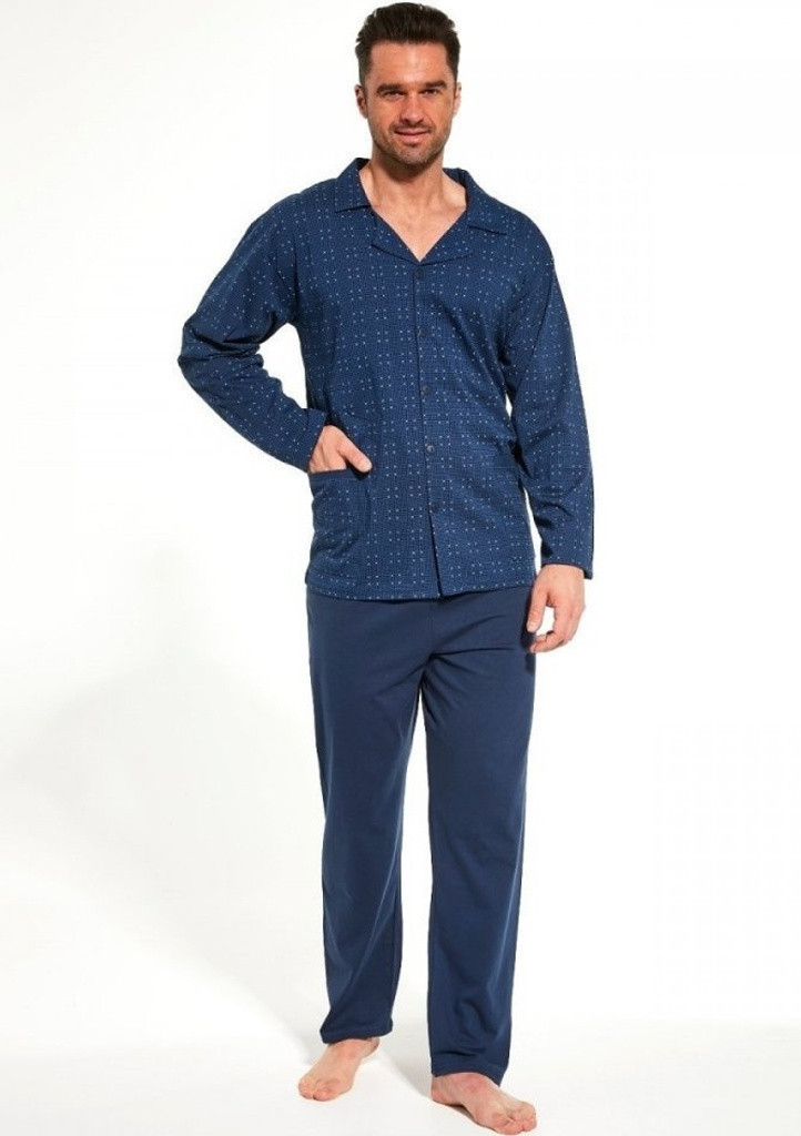 Pánské pyžamo Cornette 114/57 Tm. modrá XL