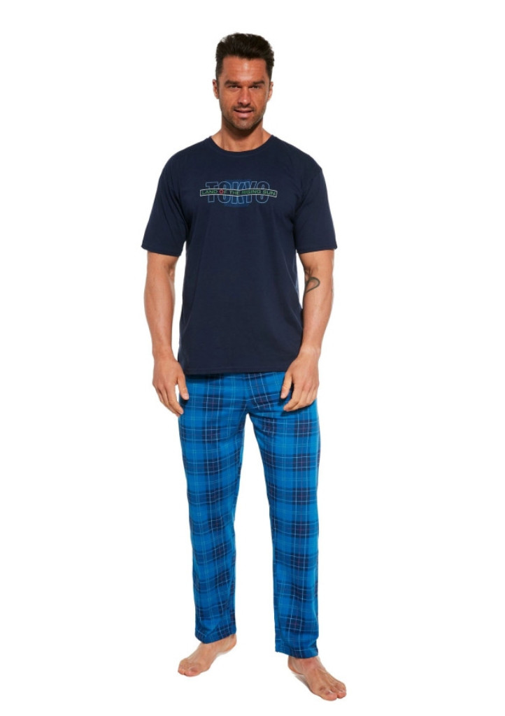 Pánské pyžamo Cornette 134/246 Tm. modrá L