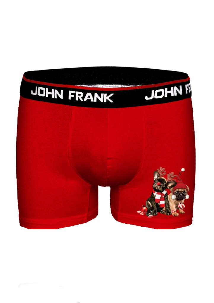 Pánské boxerky John Frank JFBD40-CH-FRIENDS Červená L
